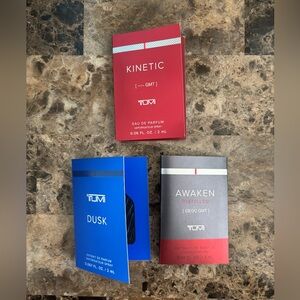 Tumi Fragrance Sample Set 2ml Each Lot of 3 Sprayers Beauty Skin Bodycare New